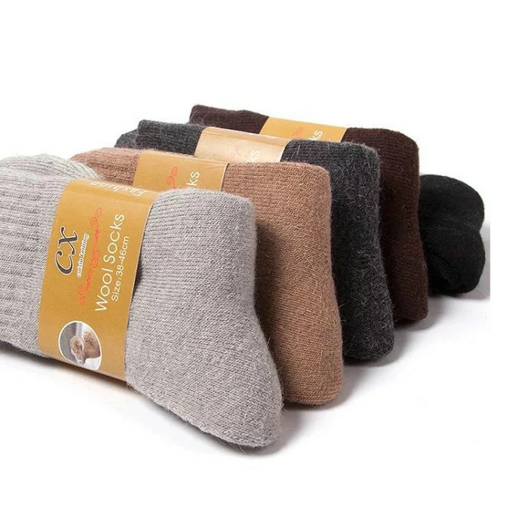 

2020 Hot Sale Winter Men Thermal Thick Warm Long Tube wool Cotton Men Socks, Custom color