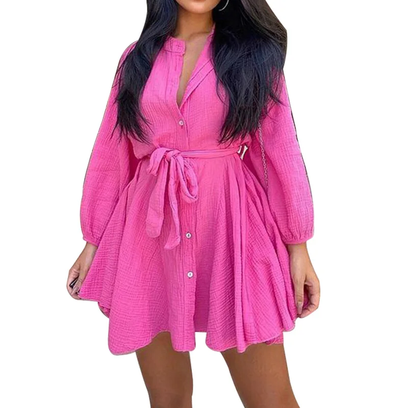 

Women drop shipping casual long sleeve african plus size shirt dress