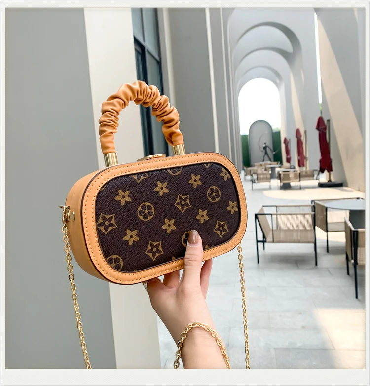 

New Style Famous Brands Handbag Fashion Custom Printing Shoulder bag PU Leather Top Handle Chain Crossbody Bags For Girls