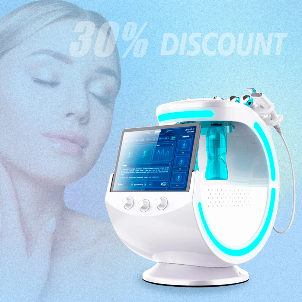 

7 in 1 hydro water hydrodermabrasion peel facial machine maquina 7 en 1 hydra smart ice blue facial beauty machine