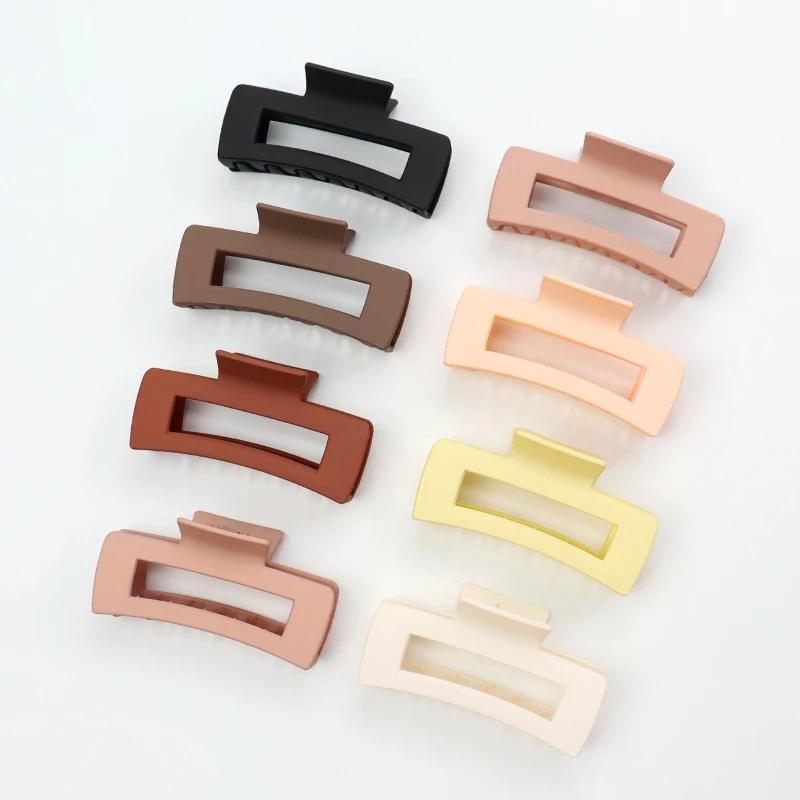 

B.PHNE Solid Color Rectangle Hair Claws Clips Large Claw Clips for Thick Hair women hair accessories