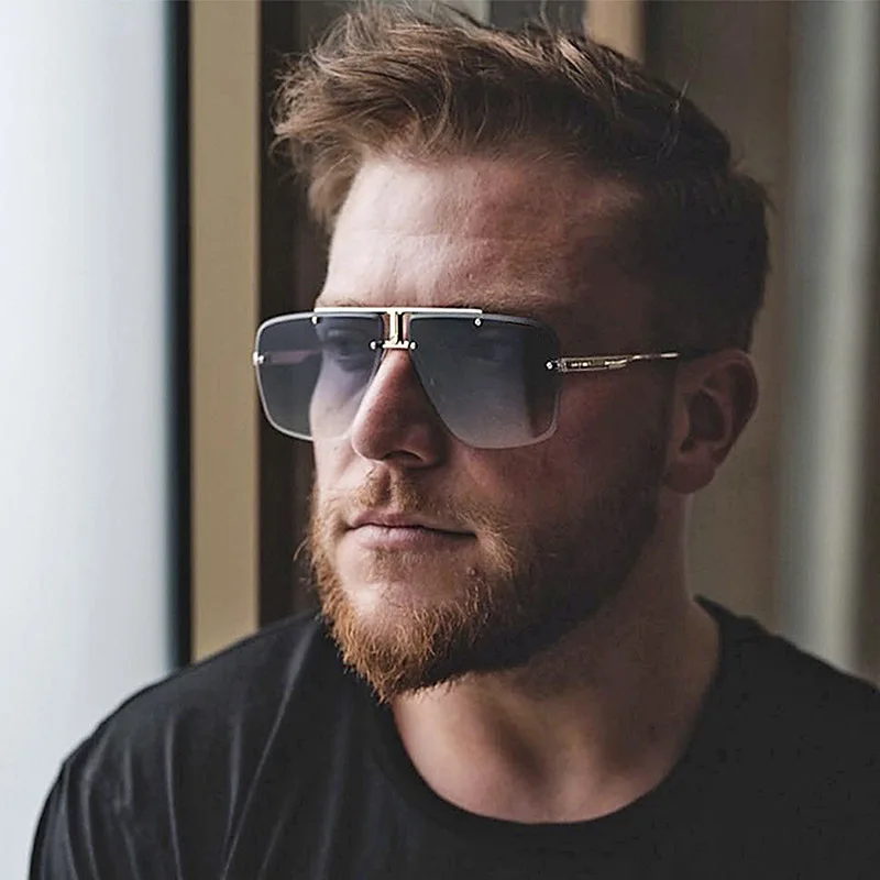 

Fashion Rimless Custom Logo Sun Glasses Metal Men Shade 2022 sunglasses, 8colors