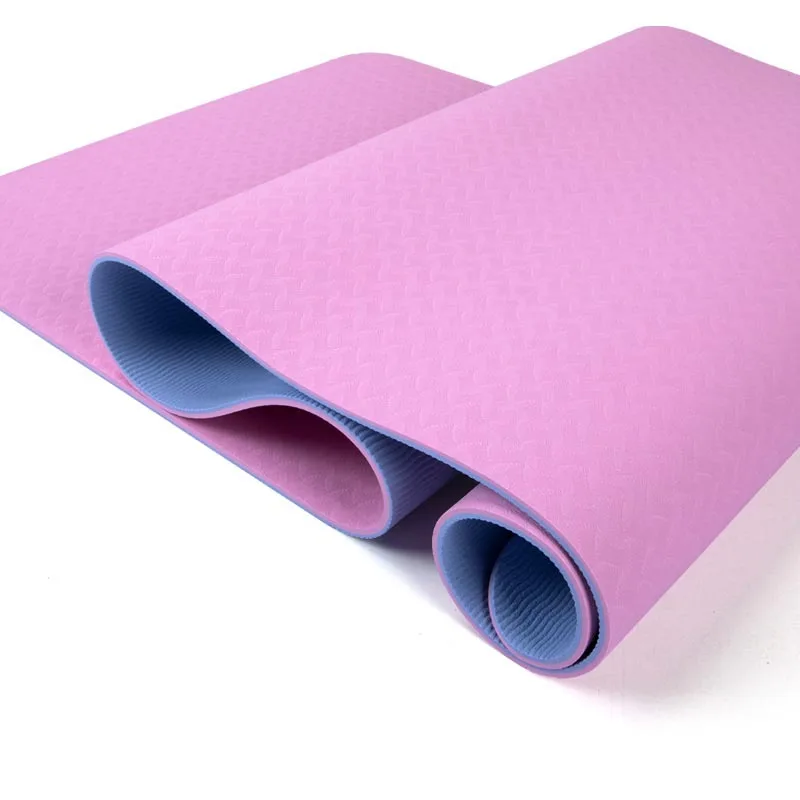 

Logo Custom Widen Fitness mat 68cm TPE Yoga Mat Double Color Yoga Mat For Exercise, 3 color