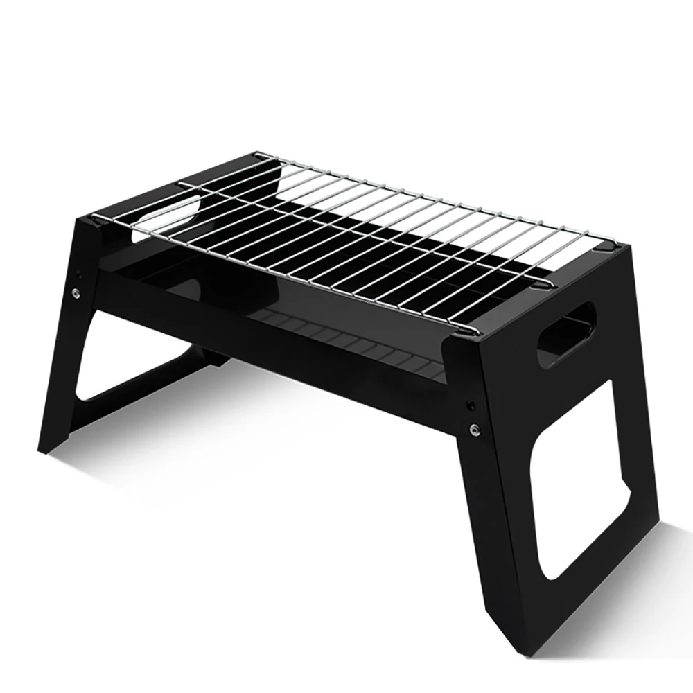 

Stainless steel portable folding charcoal grill For cooking barbecue lamb skewers beef skewers vegetables