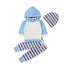 RTS knit cotton color blocked baby girls boutique clothing set for fall
