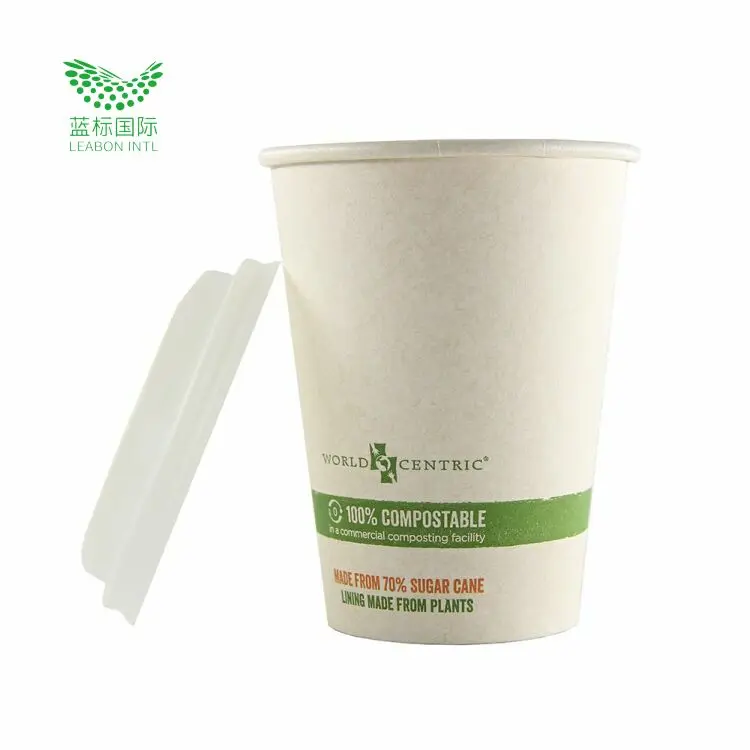 

Wholesale eco-friendly disposable PLA bamboo single wall paper cup for beverage drink coffee from china source factory supplier