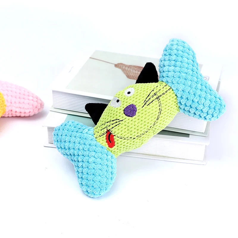 

Hot Selling Pet Toy Suppliers Juguete Para Perros Stuffed Dog Squeak Bone Toy, As picture