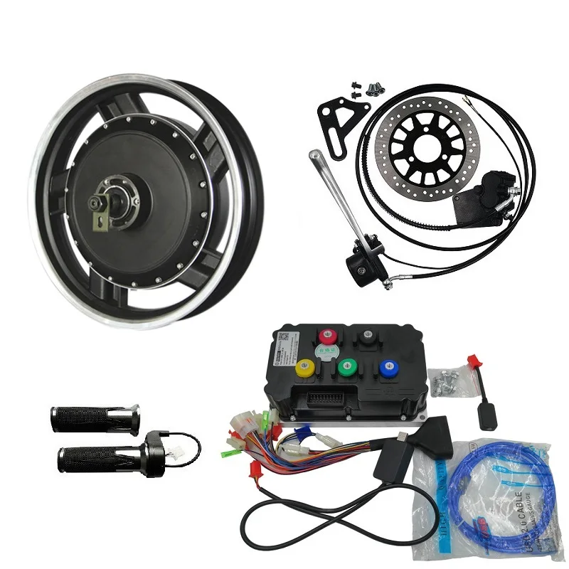 

QSMOTOR 17inch 6000W Electric Scooter Vehicle Wheel Motor Conversion Kits Max.speed 100kph