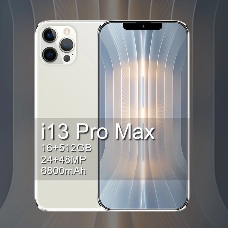 

Dropshipping i13 Pro Max + 6.7 inch 16GB + 512GB phone 13 pro max original smartphone 3 camera face ID unlock mobile phone, Blue/black/gold/white