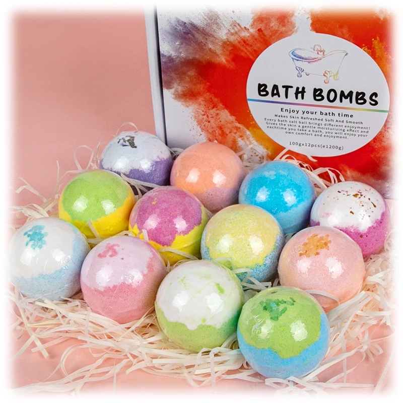 

Private Label Natural organic bathbombs vegan bubble colorful fizzy custom bath fizzies bombs gift set spa bath fizzer ball