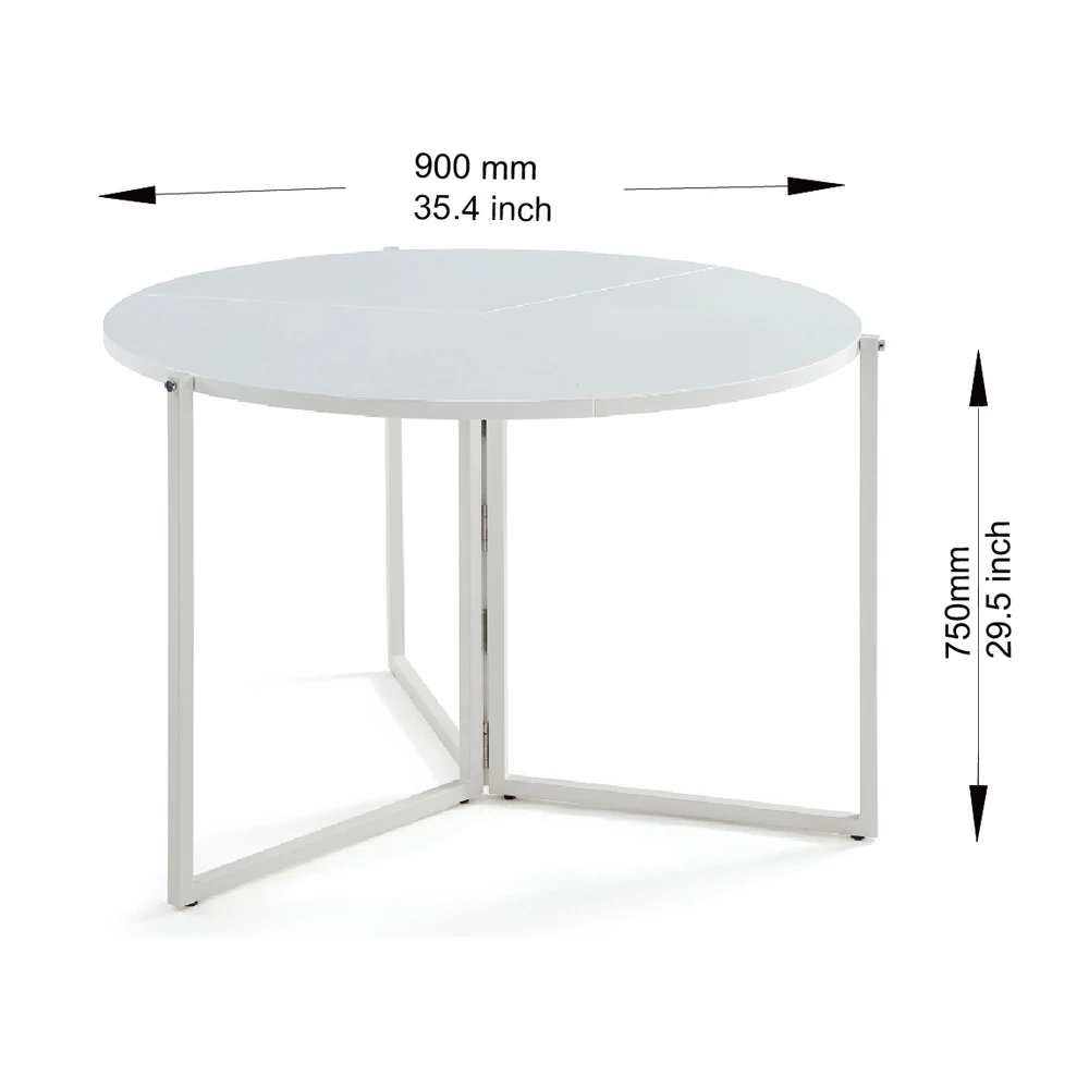 Round Foldable Table Folding Dining Table Space Saving Home Furniture Buy Folding Dining Table