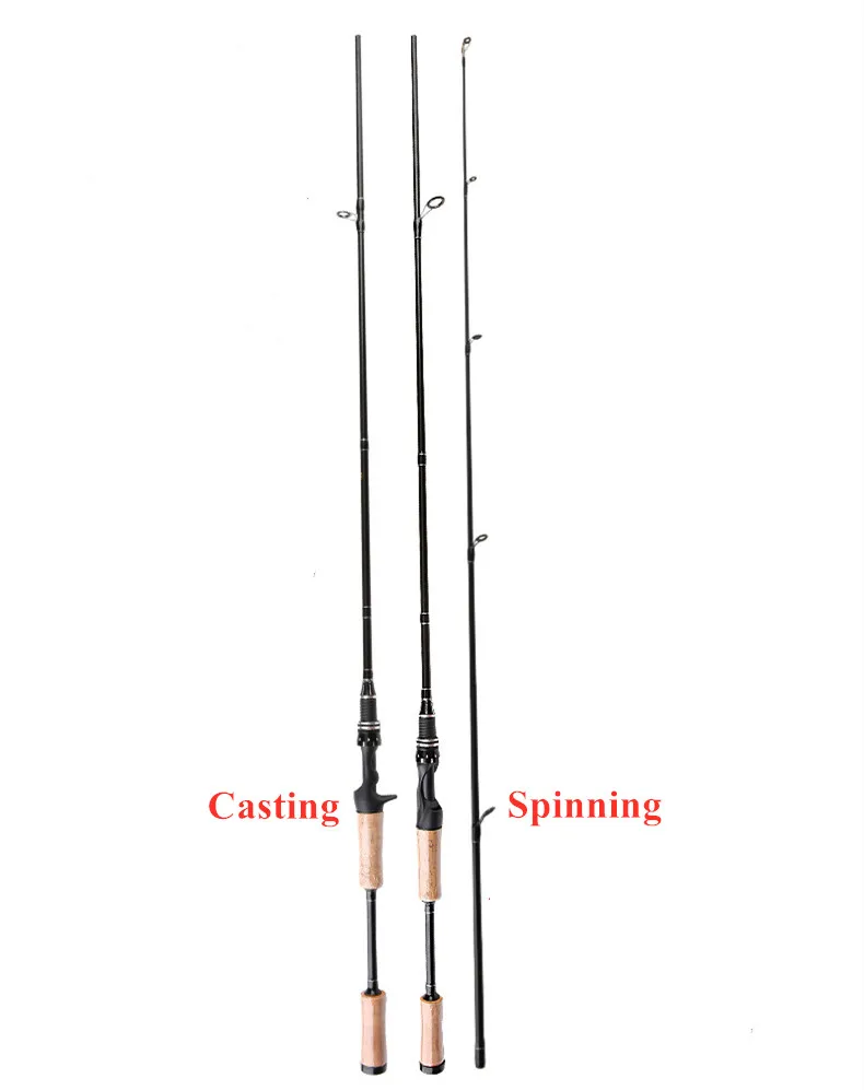 

1.8m 2.1m 2.4m ML 10-35g Lure Weight Cork Handle Carbon Fiber Spinning Casting Fishing Rods