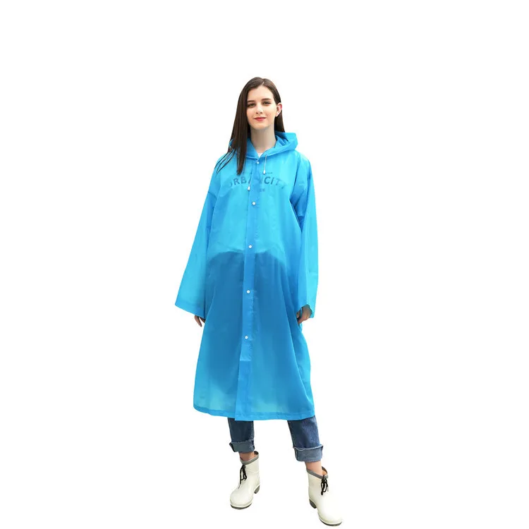 

Travelsky Custom long transparent waterproof rainwear poncho rain coat for women, Red, yellow,white,green or customized