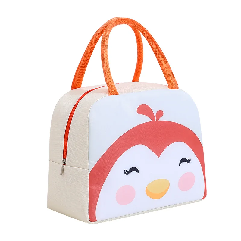 

Student Lunch Box Cartoon Zipper Bento Bag Oxford Cloth Thick Aluminum Foil Portable Bag Insulation Bag