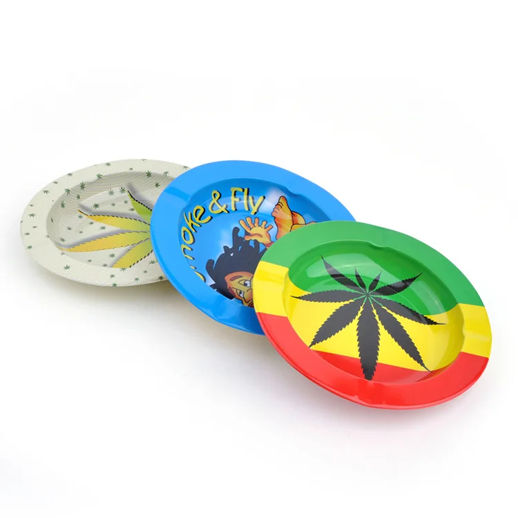 

2021 SHINY newest clear tinplate ashtray Smoking Accessories small portable metal ashtray fun, As customer requirements