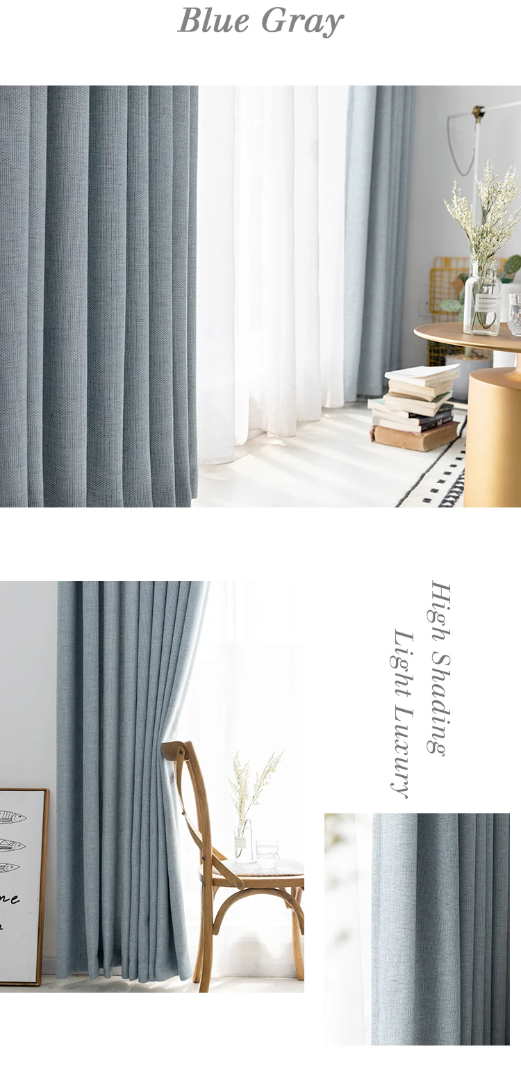 Blue gray windows curtain