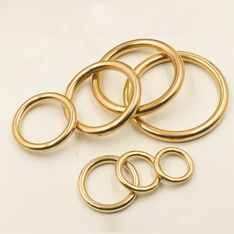

10mm 12mm 14mm 16mm 18mm 20mm 22mm 25mm 27mm 30mm 32mm 38mm handbag accessories Seamless metal O buckle solid brass O ring, Raw brass,gold ,silver or customized
