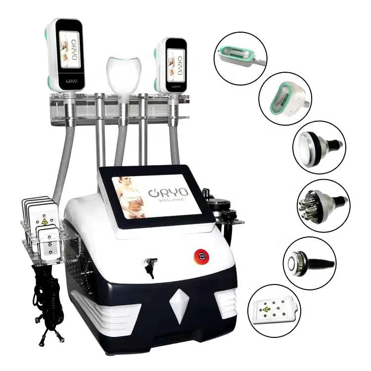 

2022 advanced rf cavitation laser portable cryo 360 body contouring therapy machine, White+black