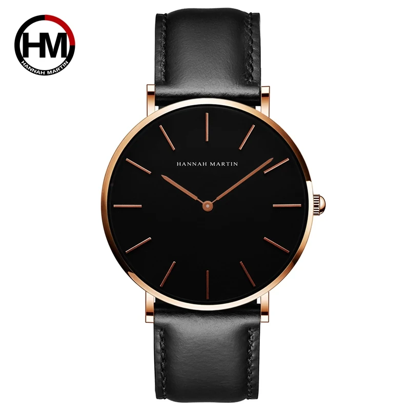 

HANNAH MARTIN CH02 Online Shopping Unisex Quartz Minimalist Design Analog Stylish Waterproof Watch for Men and Women