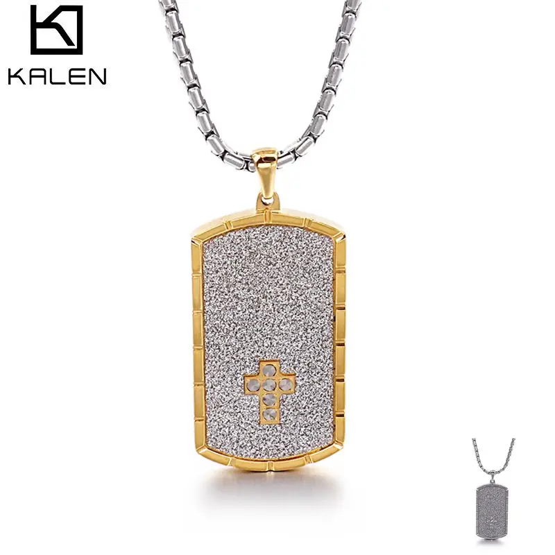 

KALEN 2 Colors Stainless Steel Cool Medal Pendant Necklace For Men