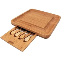 

Wooden Cheese Chop Board with Knife Square Cheese Board Set