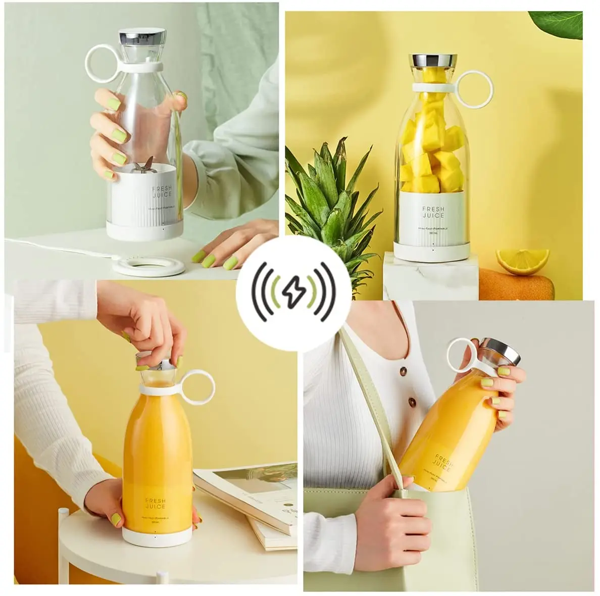 

Personal Rechargeable Custom Logo Portable Blender Electric Handheld USB Fruit Smoothie Juicer Cup For Gift