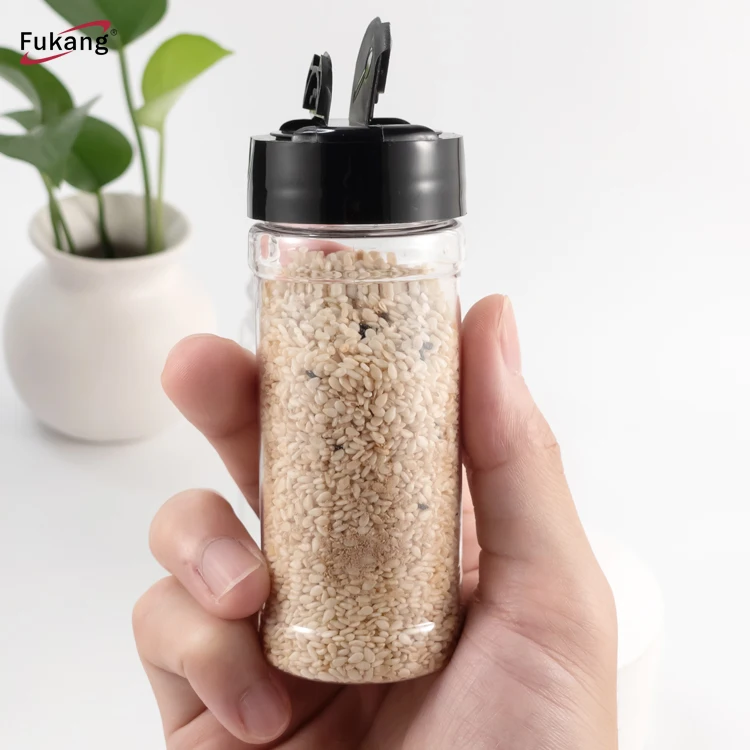 

Plastic Shaker Bottle Pet Packing Shaker Plastic Spice Jars/Containers With Flip Top Lid