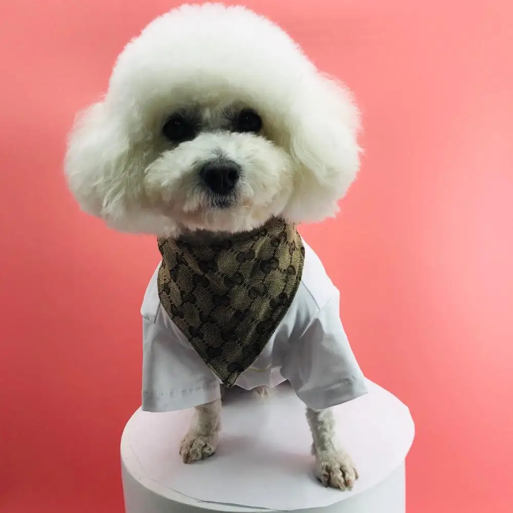 

JXANRY Adjustable Pet Popular Logo Lovely Denim Scarf Turban G For Dogs and Cats Fashion Pets Accessories Three Colors