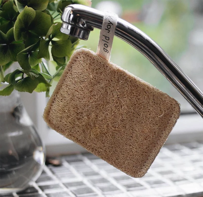 

Custom brand natural organic dried luffa scrub pad sponge full biodegradable reusable dish kitchen sponge loofah