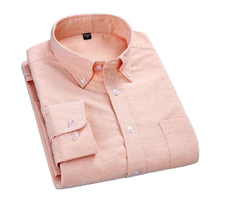 

Hot sale high quality casual regular fit spring oxford cotton long sleeved shirt for men 2022