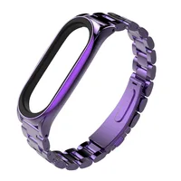 

Mijobs Mi band 4 Strap Bracelet for Xiaomi Mi Band 3 Strap Miband 4 metal Plus Smart Watch Bracelet Metal Stainless Steel Strap