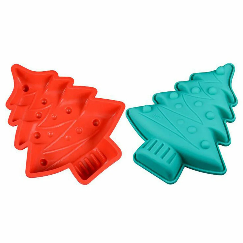 

Classic DIY Homemade Christmas Tree Cake Baking Mould Silicone Bakeware Mould Kitchen Tool