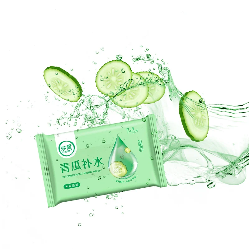 

RTS A31 Portable Cumumber Makeup Remover Private Label Makeup Wipee Remover Wet Hand Wipes