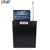 2019 BNT new design 15.6inch desk monitor lift with microphone function for meeting room video conference system