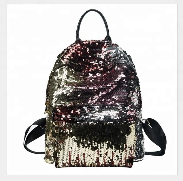 

Hot Selling Custom Glitter Bling Girls Sequin Backpack School Bag Fashion High Quality Magic School Backpack for Girls, Pink,blue,black or customized color