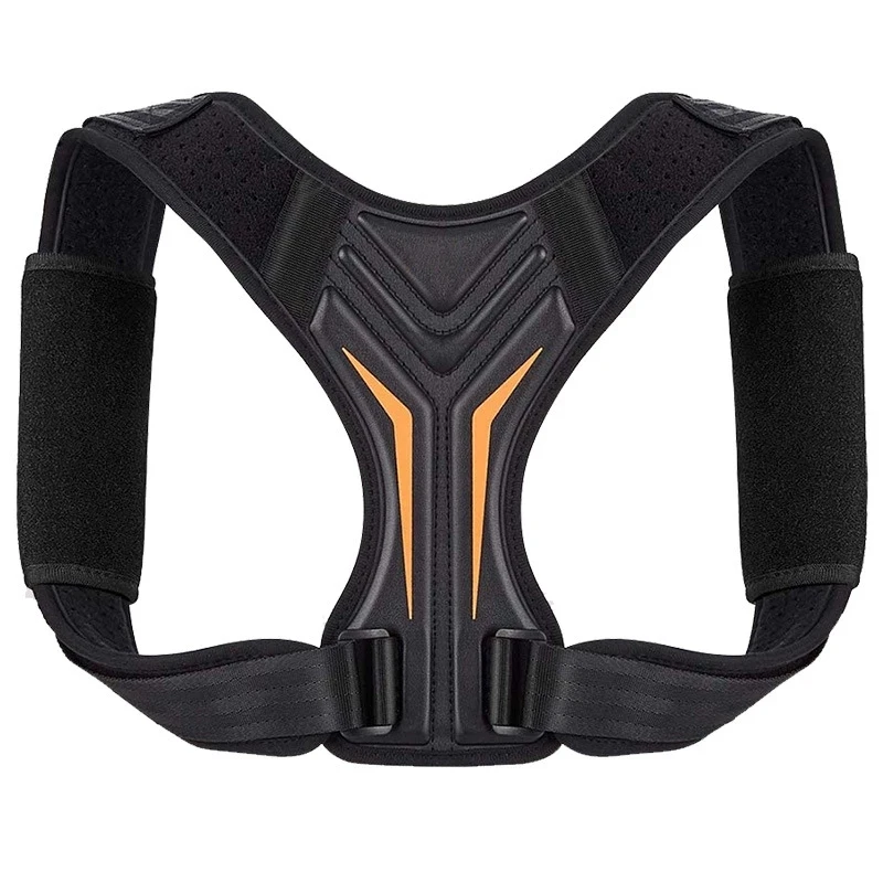 

Amazon Top Seller Back Support Brace Front Clavicle Straps Posture Corrector De Postura Back Shoulder Belt Lumbar Back Brace, Black