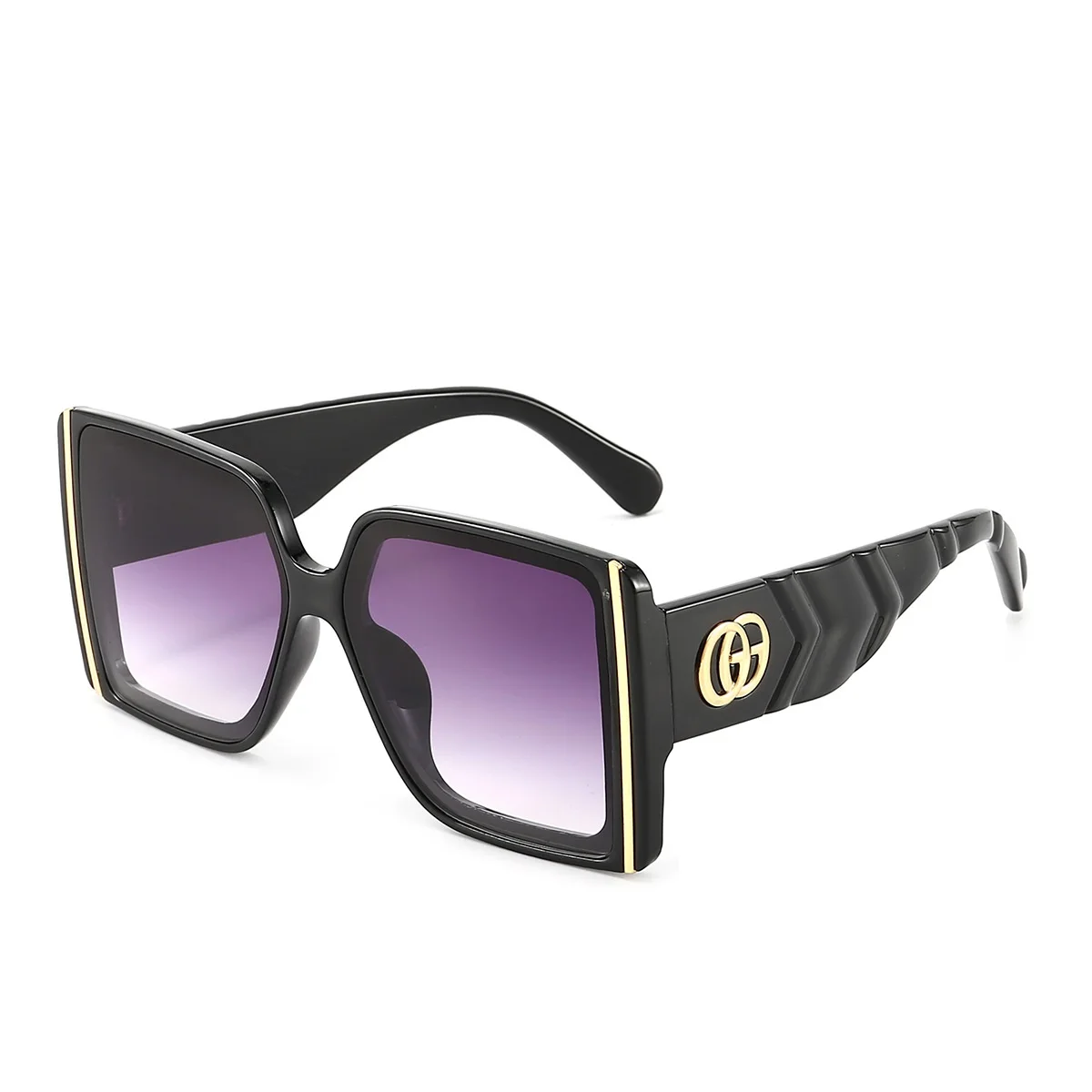 

Wholesale Fashion Oversized Plastic Frame sunglass Premium Square Vintage Brand sunglasses women 2022
