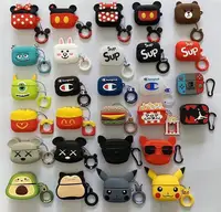 

For apple airpod 3 fashion luxury brand charging cases cover 3d cartoon cute protective silicon airpods pro case