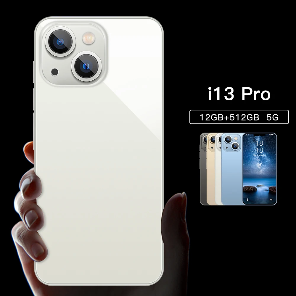 

2022 Global Version Original I13 Pro Max 6.7 Inch 12+512gb Android 5g Smartphones Dual Cards With Face Id Unlock Mobile Phones