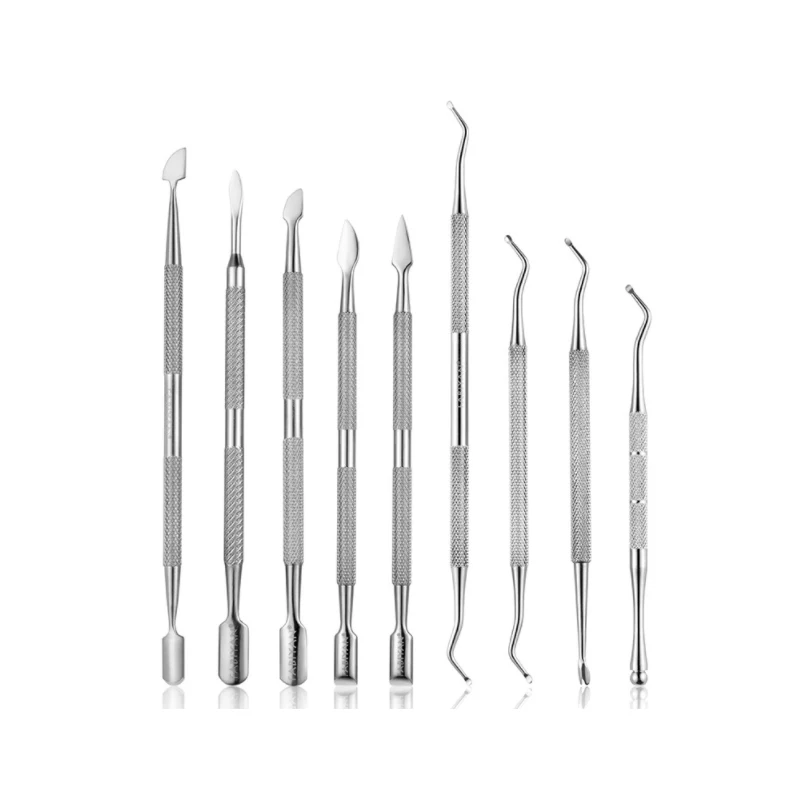 

Stainless Steel nail pusher double-ended nail picker cuticle pusher dead skin nail art tool, Like the sample