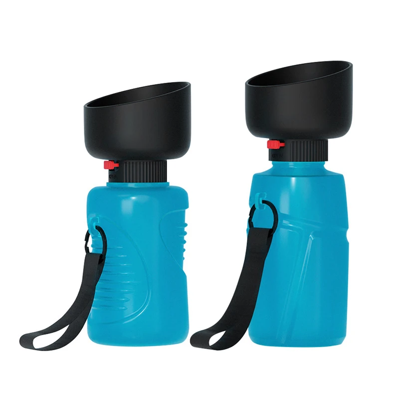 

Portable Pet Water Dispenser With Drinking Feeder For Dog Outdoor Hiking Plastic Leak Proof Foldable Dog Travel Water Bottle, Customized color