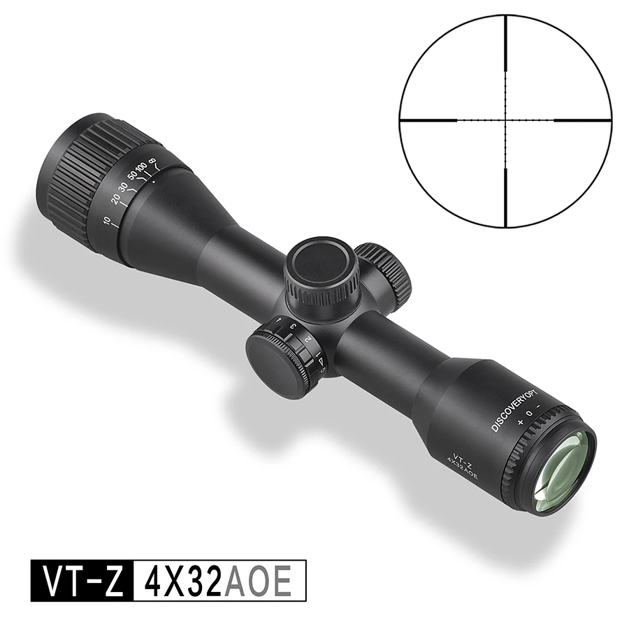 

Hunting VT-Z 4X32AOE Tactical Rifle Scope with Light / Matte Black 4x32 Discovery Riflescope