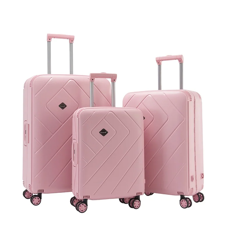 

BUBULE pink travel bags spinner luggage luxury travel set trolley suitcase travelling box trolley luggage 3 pieces set, Customized color