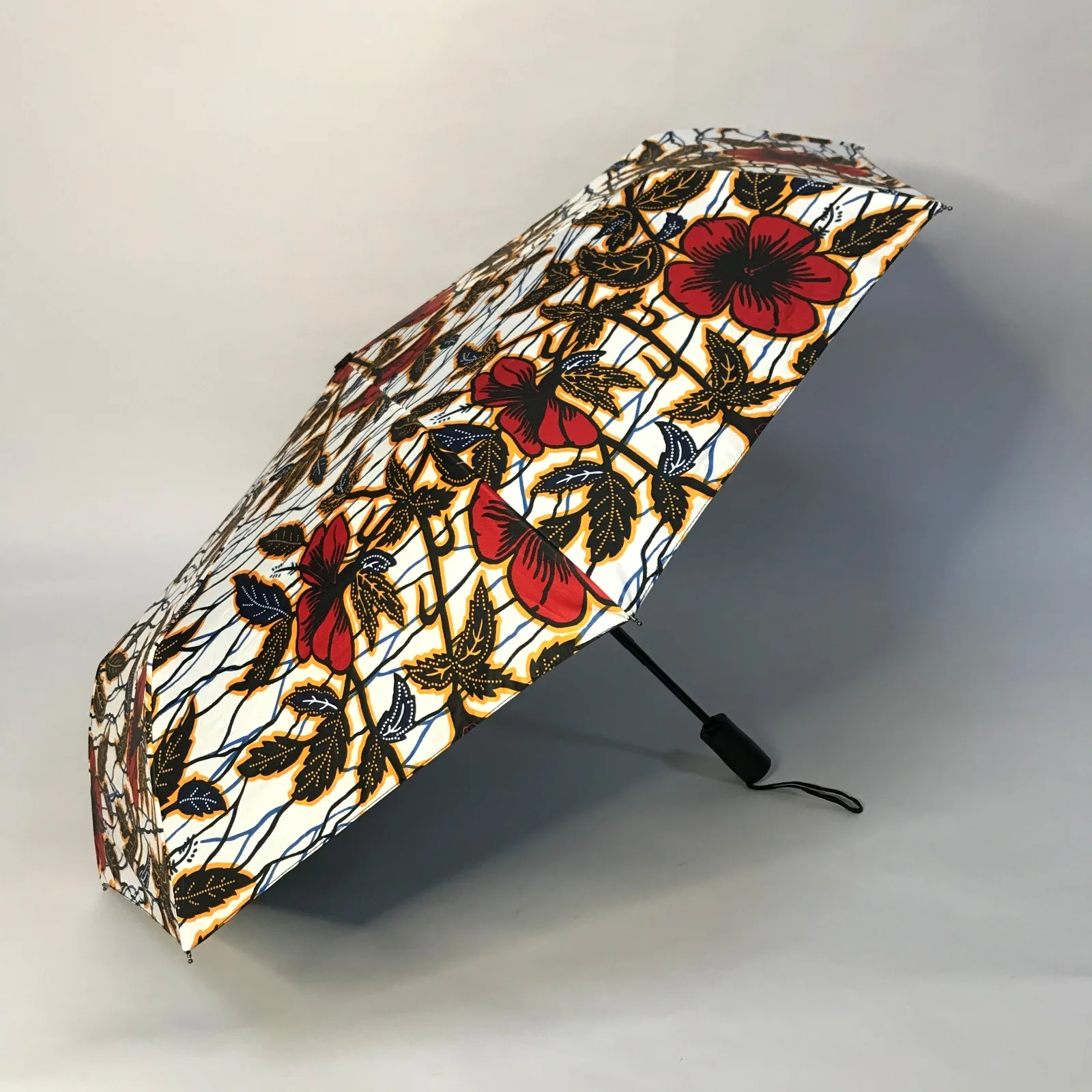 

Shenbolen Fashion Short Umbrella New Trend African Design Ankara Print Fully-automatic Umbrella