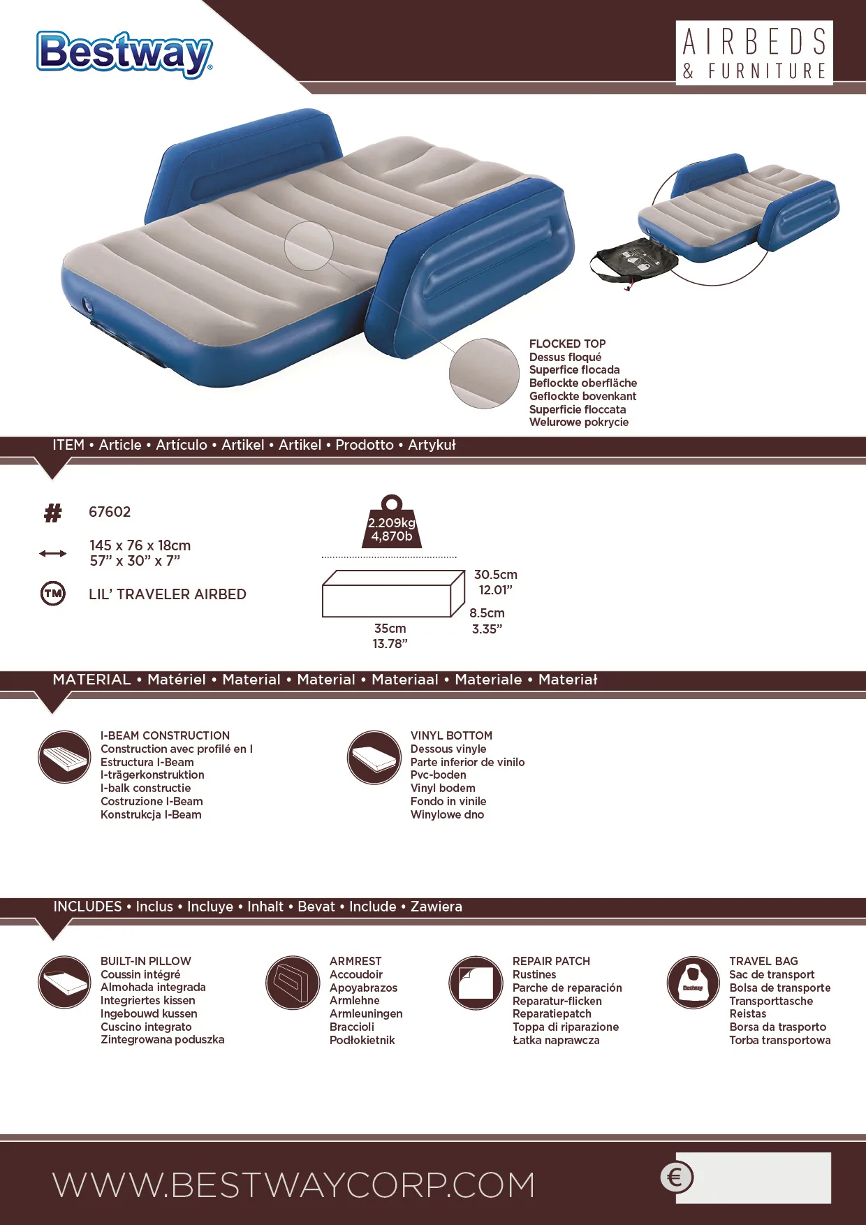 bestway lil traveler airbed