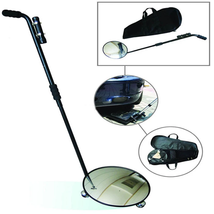 Portable Acrylic Under Vehicle Inspection Mirror with wheels and Torch for Security Inspection