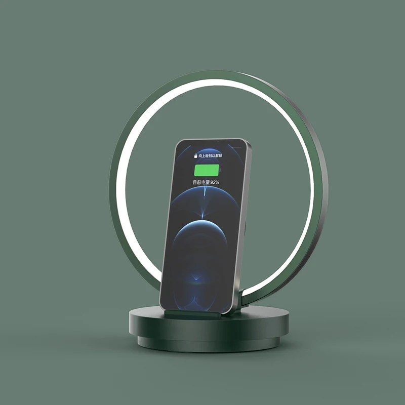 

2021 New Dropshipping Amazon Hot Selling Bedside Lamp Integrated Charging Pad Wireless Charger