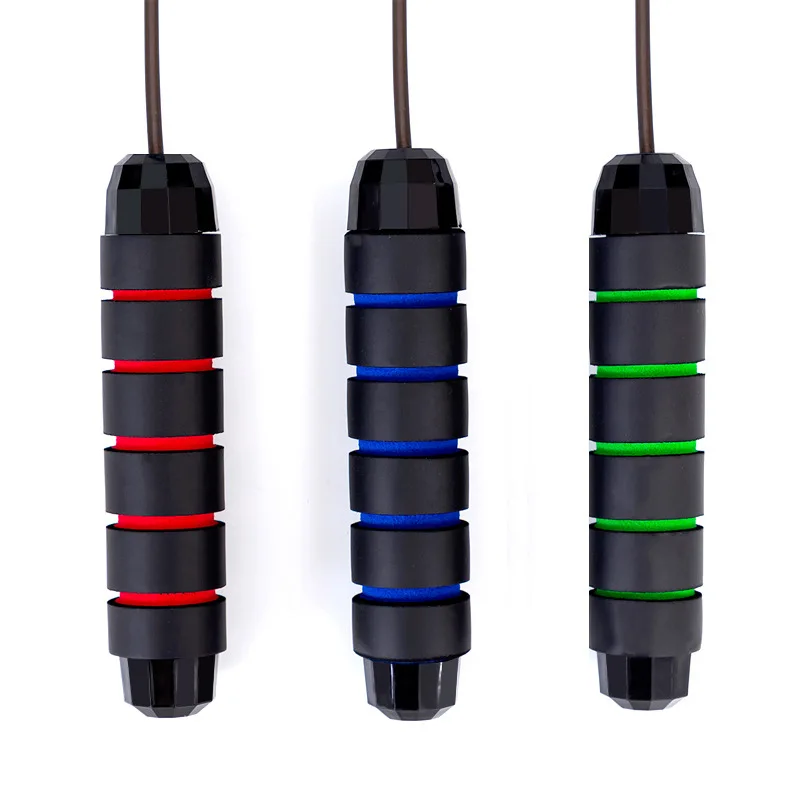

2021 Hot Sale Jump Rope Steel Wire Speed Skipping Heavy PVC Rope 320g Weighted Jump Rope, Red+black/blue+black/green+black/black