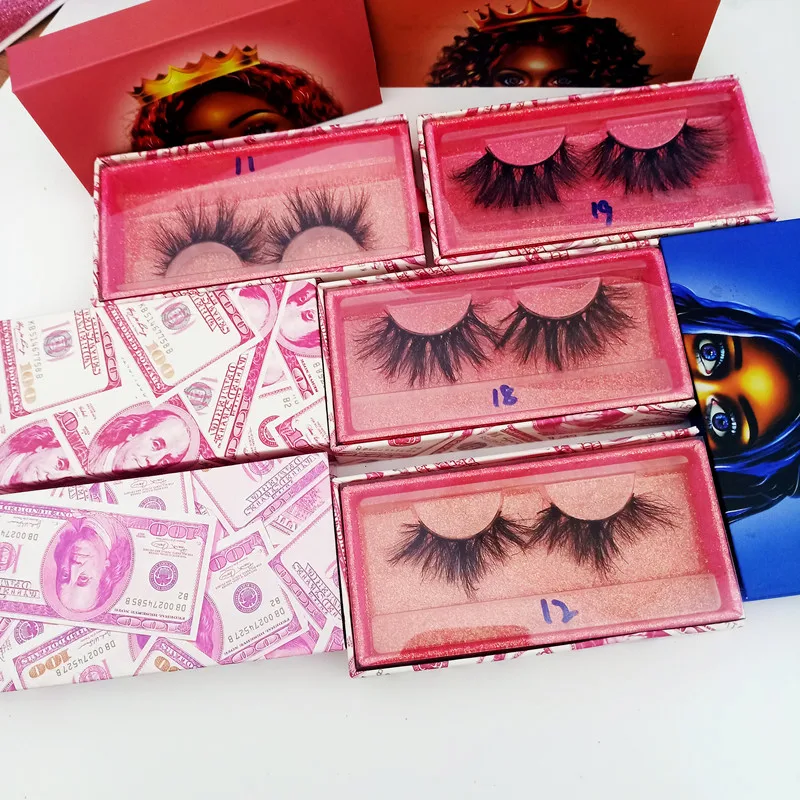 

LASHAP professional lashes3d wholesale vendor 25mm handmade fluffy lashes hot sell full strip lashes, Nature color black