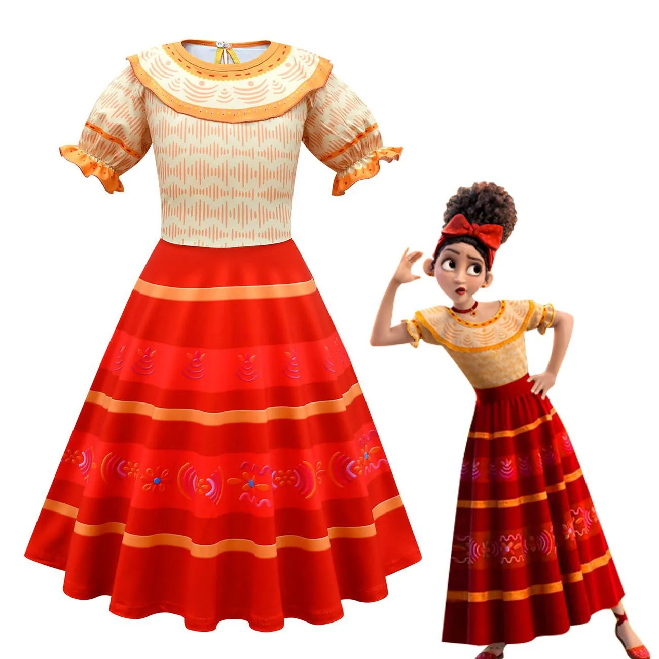 

Carnival Encanto Dolores TV Movie Cosplay Girls Princess Dress Party Clothes Costumes, As show